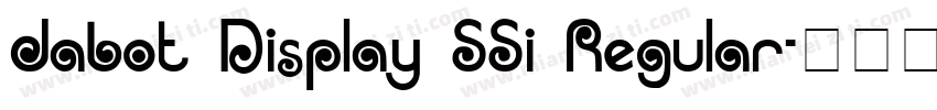 Jabot Display SSi Regular字体转换